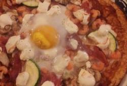 Rgime Dukan, la recette Pizza aux crevettes et jambon PL