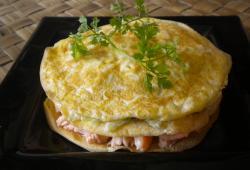 Rgime Dukan, la recette Omelette de Momo au saumon et au poireau