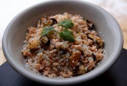 Recette Dukan : Paella de konjac au saumon et graines de pavot
