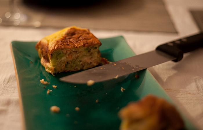 Rgime Dukan (recette minceur) : Cake saumon fum et poireaux #dukan https://www.proteinaute.com/recette-cake-saumon-fume-et-poireaux-1022.html