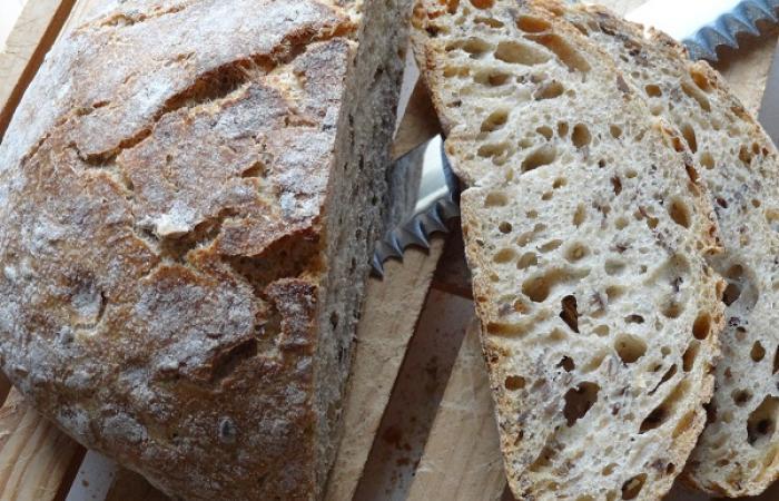 Healthy bread (pain complet aux omga 3 sans map ni ptrissage)