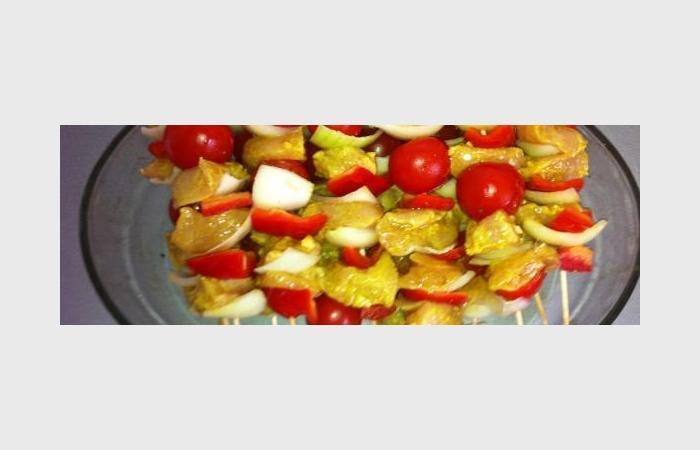 Rgime Dukan (recette minceur) : Brochettes de poulet curry gingembre #dukan https://www.proteinaute.com/recette-brochettes-de-poulet-curry-gingembre-10461.html