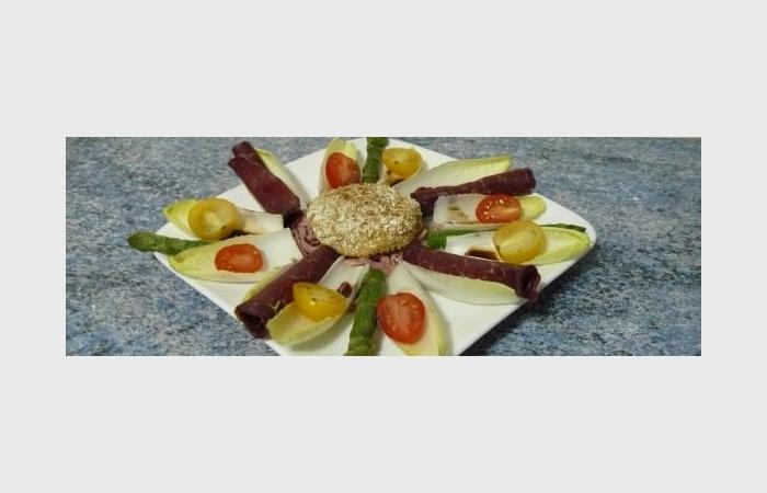 Rgime Dukan (recette minceur) : Salade de chvre chaud #dukan https://www.proteinaute.com/recette-salade-de-chevre-chaud-10552.html