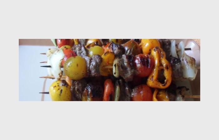 Rgime Dukan (recette minceur) : Brochettes de boeuf aux mini-lgumes #dukan https://www.proteinaute.com/recette-brochettes-de-boeuf-aux-mini-legumes-10740.html