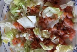 Rgime Dukan, la recette Salade de tartare de saumon