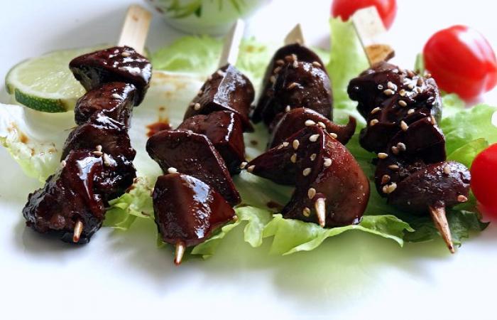 Rgime Dukan (recette minceur) : Yakitori de foies de dinde #dukan https://www.proteinaute.com/recette-yakitori-de-foies-de-dinde-10883.html