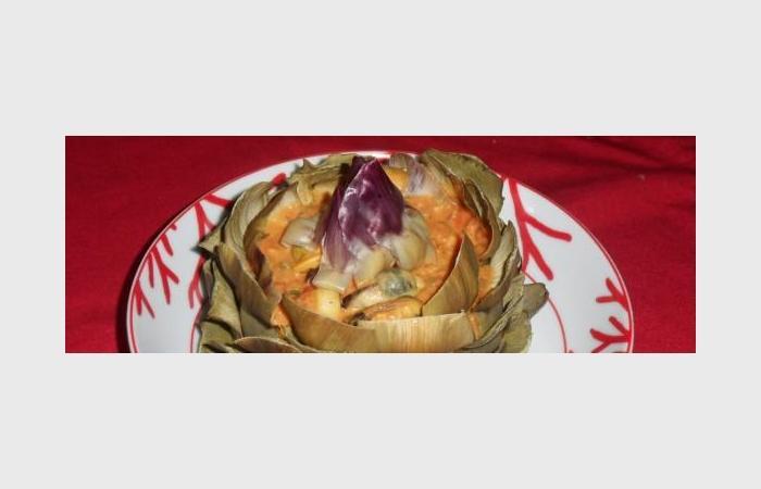 Rgime Dukan (recette minceur) : Artichaud farci aux fruits de mer #dukan https://www.proteinaute.com/recette-artichaud-farci-aux-fruits-de-mer-11022.html