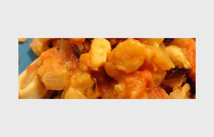 Rgime Dukan (recette minceur) : Fruits de mer faon Tielle #dukan https://www.proteinaute.com/recette-fruits-de-mer-facon-tielle-11058.html