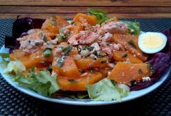 Recette Dukan : Salade de courge au saumon 