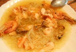 Rgime Dukan, la recette Soupe de poule au vermicelle et poisson