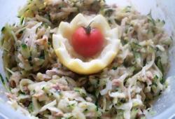 Recette Dukan : Salade de courgette crue au thon
