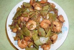 Recette Dukan : Saut de crevettes aux mange-tout
