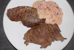 Recette Dukan : Bavette grille et sauce aux oignons rouges 