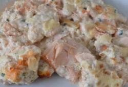 Rgime Dukan, la recette Cassolette de saumon au tofu