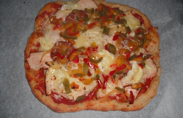 Rgime Dukan (recette minceur) : Pizza chicken western  #dukan https://www.proteinaute.com/recette-pizza-chicken-western-13407.html