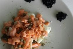Recette Dukan : Cabillaud rapide avec lardon de saumon et cpres