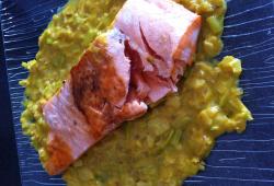 Recette Dukan : Pav de saumon poireaux curry