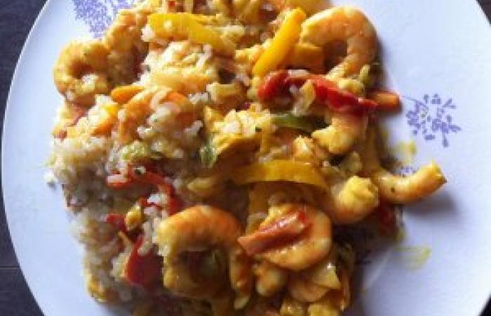 Rgime Dukan (recette minceur) : Curry de crevettes et lait de coco  la tha  #dukan https://www.proteinaute.com/recette-curry-de-crevettes-et-lait-de-coco-a-la-thai-13506.html