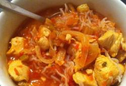 Rgime Dukan, la recette Soupe tomate,konjac et poulet pice 