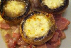 Rgime Dukan, la recette Gratin de champignons de Paris au jambon 