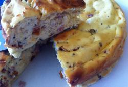 Recette Dukan : Cheesecake sal bacon, chorizo et tomates sches 