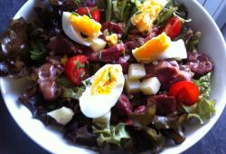 Recette Dukan : Salade de gsiers, tomme de Savoie et tomates cerises 