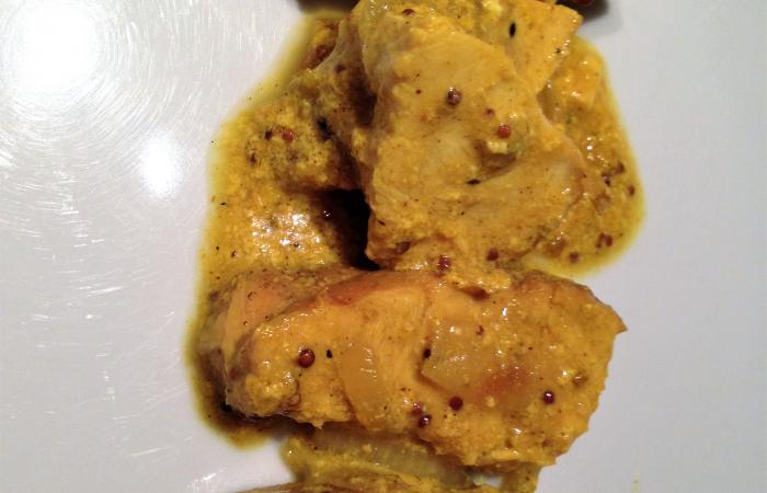 Rgime Dukan (recette minceur) : Filet de dinde curry et moutarde  l'ancienne #dukan https://www.proteinaute.com/recette-filet-de-dinde-curry-et-moutarde-a-l-ancienne-13894.html