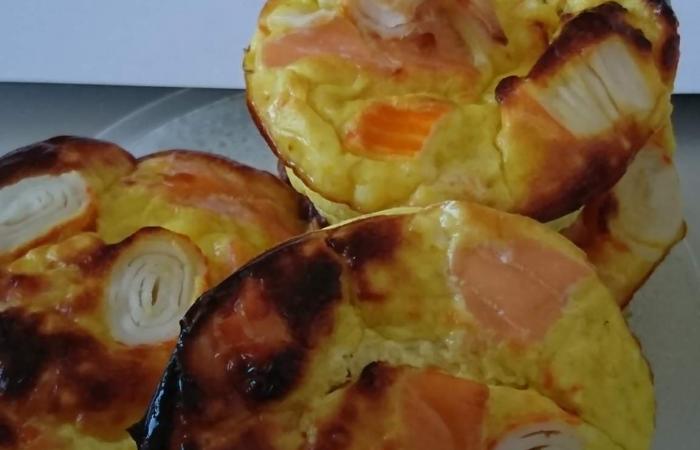 Rgime Dukan (recette minceur) : Flan de surimi et saumon fum  #dukan https://www.proteinaute.com/recette-flan-de-surimi-et-saumon-fume-14018.html
