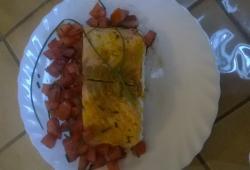 Recette Dukan : Pav de saumon sur son lit de tomates fraches 