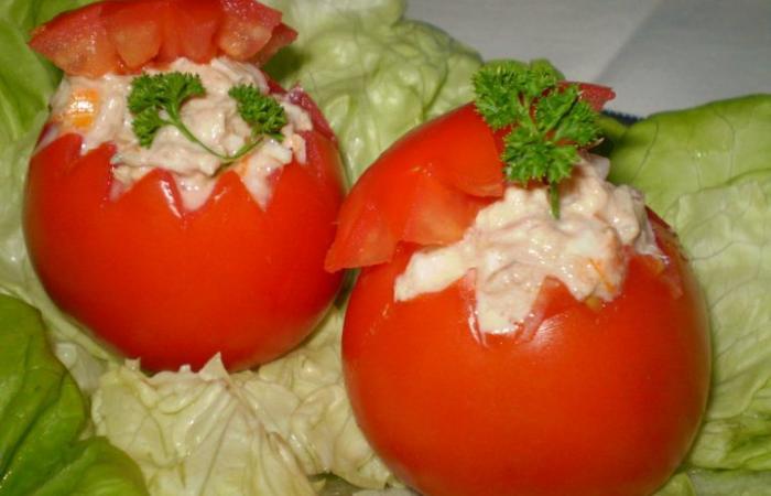 Rgime Dukan (recette minceur) : Tomates farcies #dukan https://www.proteinaute.com/recette-tomates-farcies-1496.html