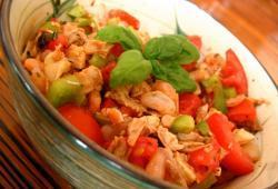 Recette Dukan : Salade de poulet rti aux crevettes et lgumes