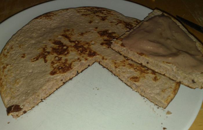 Rgime Dukan (recette minceur) : Pancake choco-dutella #dukan https://www.proteinaute.com/recette-pancake-choco-dutella-2554.html