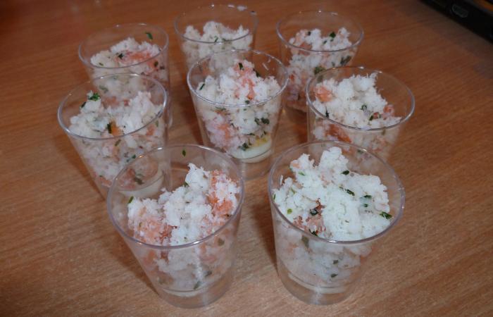 Rgime Dukan (recette minceur) : Verrine crabe saumon #dukan https://www.proteinaute.com/recette-verrine-crabe-saumon-2671.html