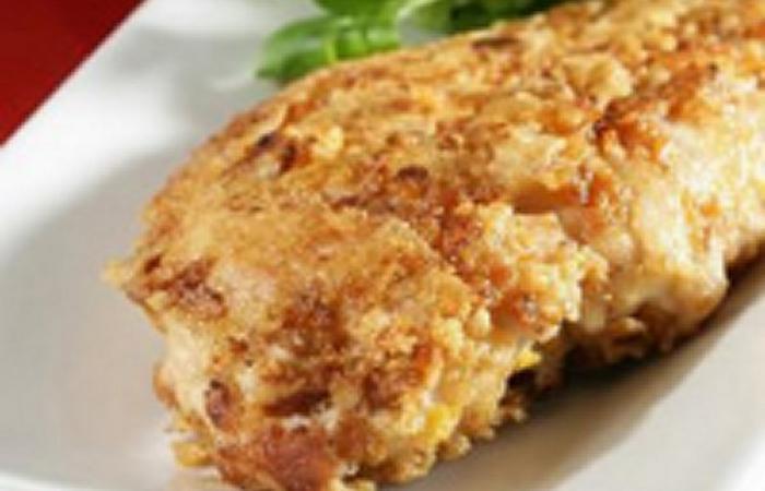 Rgime Dukan (recette minceur) : Poulet pan moutarde et son blanc brouill #dukan https://www.proteinaute.com/recette-poulet-pane-moutarde-et-son-blanc-brouille-2748.html