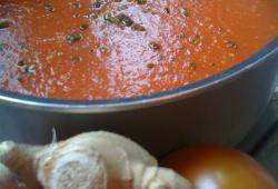 Rgime Dukan, la recette Soupe tomates gingembre (chaude ou glace)