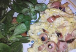 Recette Dukan : Omelette  la volaille strasbourgeoise