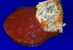 Recette Dukan : Gteau courgettes potiron  la sauce tomate