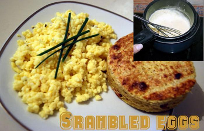 Rgime Dukan (recette minceur) : Oeufs brouills (Scrambled eggs) #dukan https://www.proteinaute.com/recette-oeufs-brouilles-scrambled-eggs-3645.html