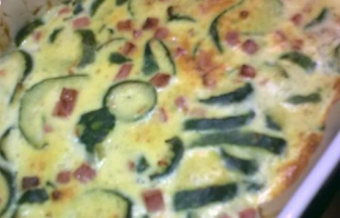 Régime Dukan (recette minceur) : Gratin de Courgettes et Jambon #dukan https://www.proteinaute.com/recette-gratin-de-courgettes-et-jambon-3866.html