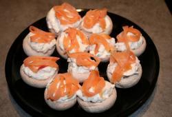 Recette Dukan : Champignons faris au saumon fum