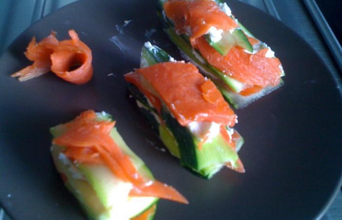 Rgime Dukan (recette minceur) : Mille feuilles de saumon-courgettes #dukan https://www.proteinaute.com/recette-mille-feuilles-de-saumon-courgettes-4003.html