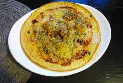 Rgime Dukan, la recette Pizza pte fine aux fruits de mer (micro-onde)
