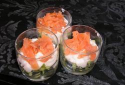 Recette Dukan : Verrine fraicheur saumon/concombre