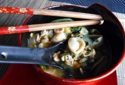 Recette Dukan : Tom yam au poisson et fruits de mer soupe thailandaise pice