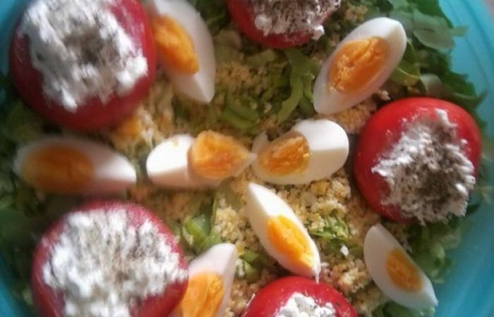Rgime Dukan (recette minceur) : Salade de Tomate au chevre chaud #dukan https://www.proteinaute.com/recette-salade-de-tomate-au-chevre-chaud-5639.html