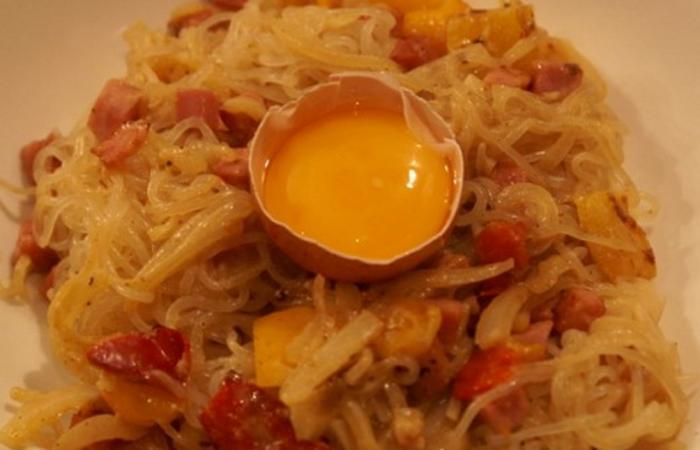 Rgime Dukan (recette minceur) : Vermicelles de konjac carbo'curry #dukan https://www.proteinaute.com/recette-vermicelles-de-konjac-carbo-curry-5997.html