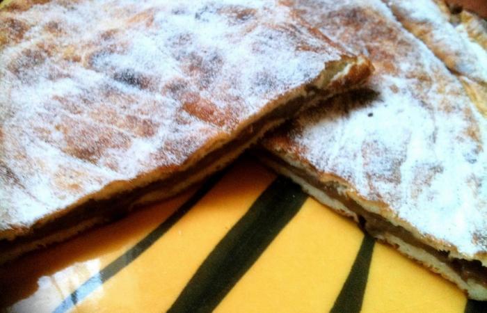 Rgime Dukan (recette minceur) : Dlicieuse pizza vanille / nutella, faon chausson #dukan https://www.proteinaute.com/recette-delicieuse-pizza-vanille-nutella-facon-chausson-6078.html