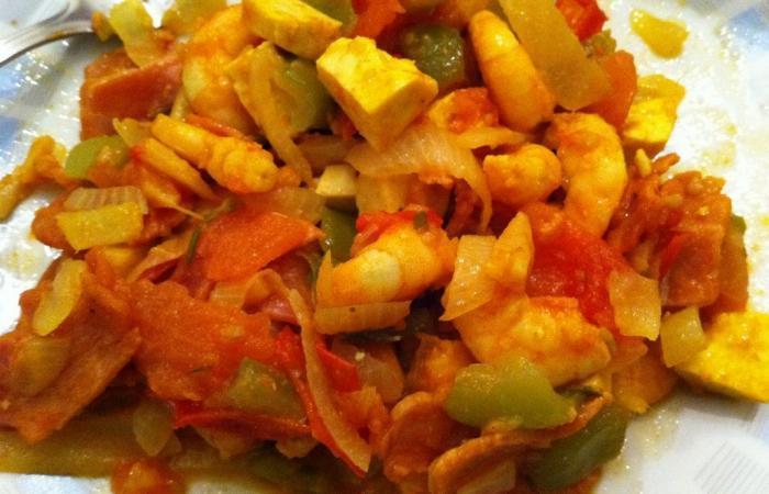 Rgime Dukan (recette minceur) : Pole de crevettes, jambon et tofu asiatique #dukan https://www.proteinaute.com/recette-poelee-de-crevettes-jambon-et-tofu-asiatique-6150.html
