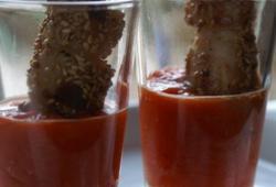 Recette Dukan : Verrines de noix de St Jacques (ou ptoncles) coulis de poivrons rouge