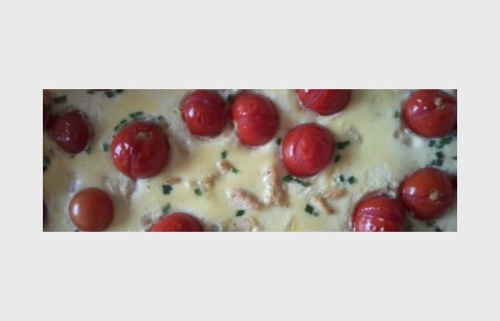 Rgime Dukan (recette minceur) : Clafoutis de poulet  la tomate #dukan https://www.proteinaute.com/recette-clafoutis-de-poulet-a-la-tomate-6756.html